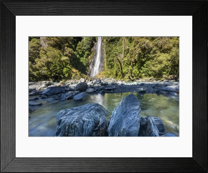 Framed Print : New Zealand, South Island, Mount Aspiring National Park, Thunder Creek Falls Framed Print : New Zealand, South Island, Mount Aspiring National Park, Thunder Creek Falls