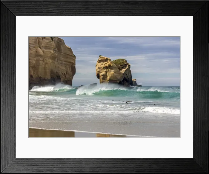 Framed Print : New Zealand, South Island, Tunnel Beach Framed Print : New Zealand, South Island, Tunnel Beach