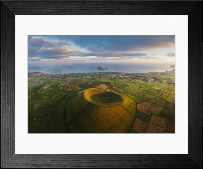Framed Print : Terceira island, Azores, Portugal. Craters and pasture fields Framed Print : Terceira island, Azores, Portugal. Craters and pasture fields
