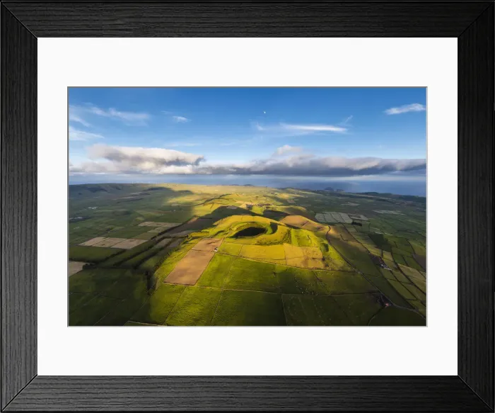 Framed Print : Terceira island, Azores, Portugal. Craters and pasture fields Framed Print : Terceira island, Azores, Portugal. Craters and pasture fields