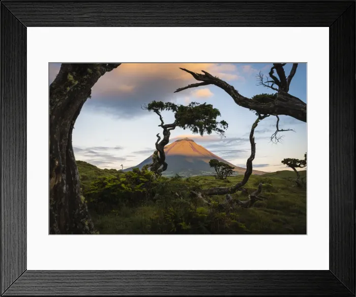 Framed Print : Pico island, Azores, Portugal. Mount Pico and surrounding landscape Framed Print : Pico island, Azores, Portugal. Mount Pico and surrounding landscape