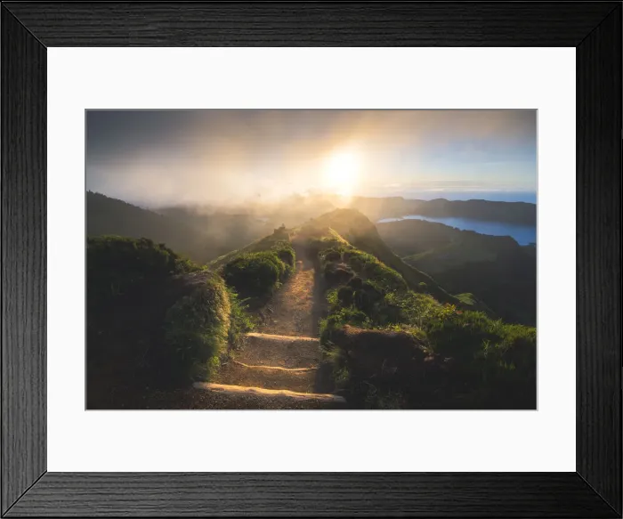 Framed Print : Sao Miguel island, Azores, Portugal. Miradouro da Boca do Inferno at sunset Framed Print : Sao Miguel island, Azores, Portugal. Miradouro da Boca do Inferno at sunset