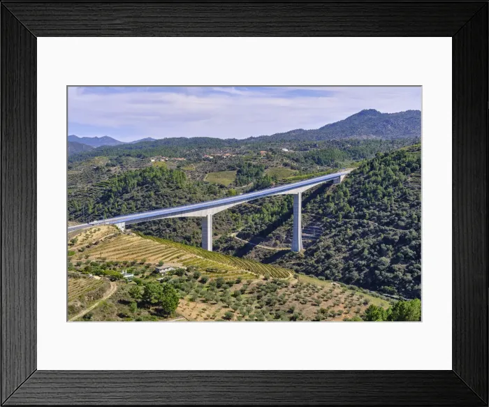 Framed Print : Tua river valley. Caldas de Carlao, Alijo. Tras os Montes, Portugal