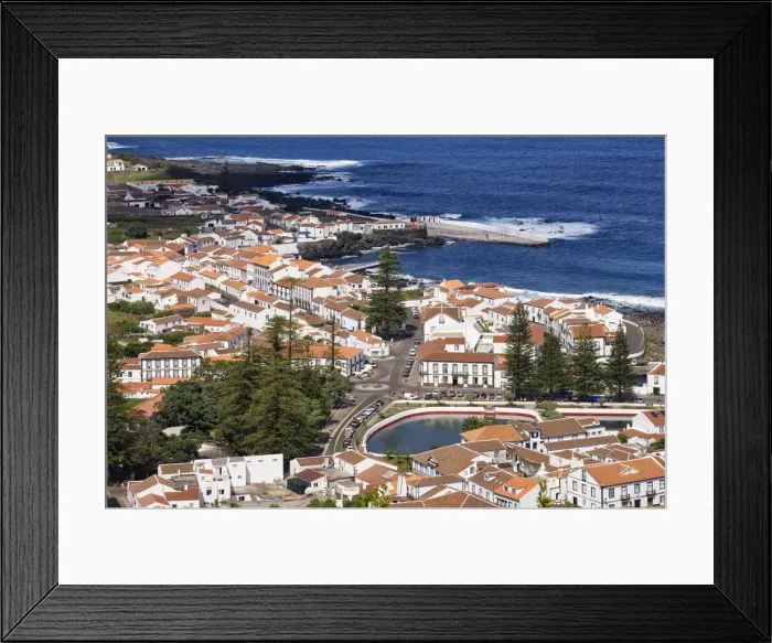Framed Print : Santa Cruz da Graciosa from above. Graciosa island, Azores, Portugal Framed Print : Santa Cruz da Graciosa from above. Graciosa island, Azores, Portugal