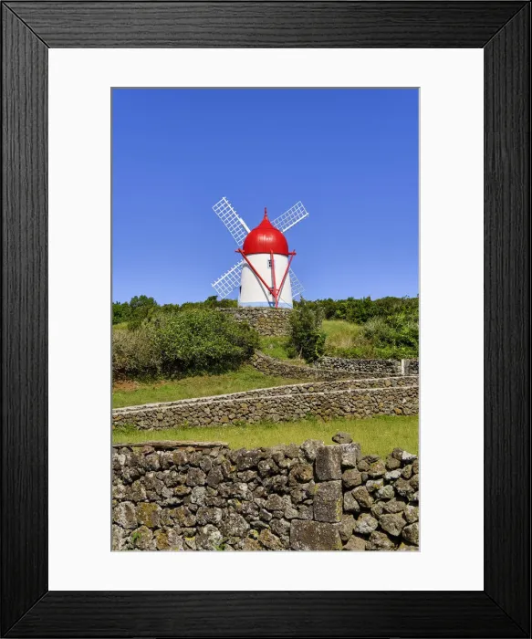 Framed Print : Fontes traditional windmill. Graciosa island, Azores islands. Portugal Framed Print : Fontes traditional windmill. Graciosa island, Azores islands. Portugal