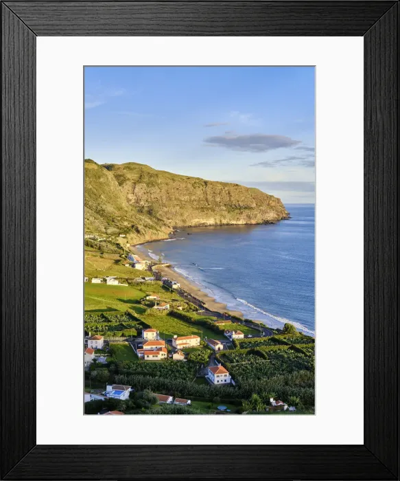 Framed Print : Praia Formosa, one of the best sandy beaches in the Azores islands Framed Print : Praia Formosa, one of the best sandy beaches in the Azores islands