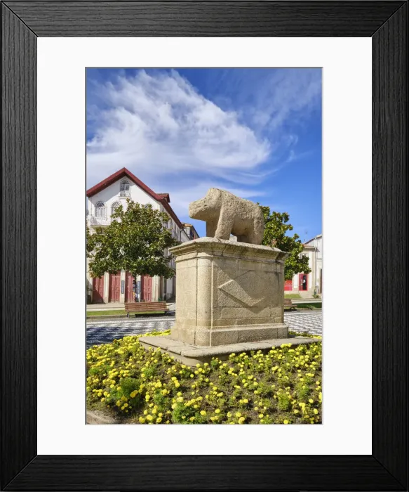 Framed Print : Wild boar statue, sculpted in granit, dating back to proto-historical times Framed Print : Wild boar statue, sculpted in granit, dating back to proto-historical times