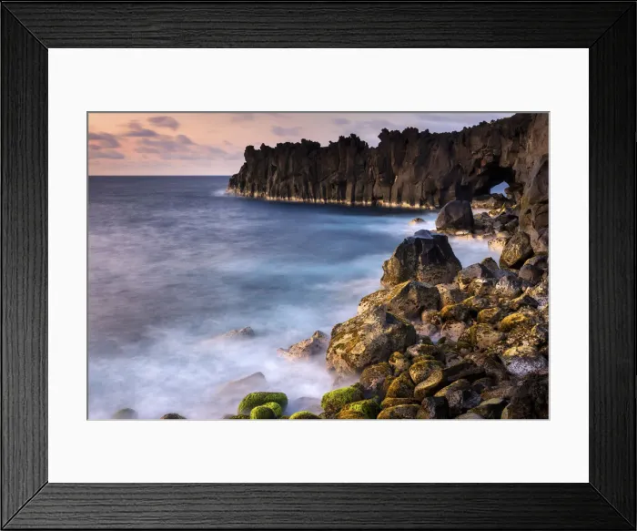 Framed Print : French Overseas Territory, La Reunion, Indian Ocean, Cap Ma©chant, lava coast
