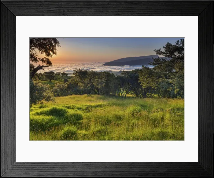 Framed Print : French Overseas Territory, La Reunion, Indian Ocean, view from Nez de Boeuf, sunset Framed Print : French Overseas Territory, La Reunion, Indian Ocean, view from Nez de Boeuf, sunset