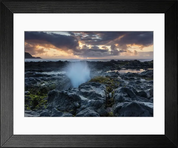 Framed Print : French Overseas Territory, La Reunion, Indian Ocean, Vincendo lava coast, sunrise Framed Print : French Overseas Territory, La Reunion, Indian Ocean, Vincendo lava coast, sunrise