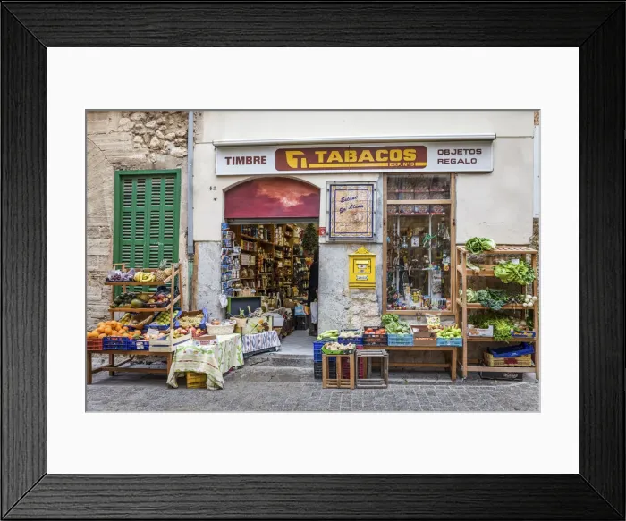 Framed Print : Grocery store in the old town of Soller, Mallorca, Spain Framed Print : Grocery store in the old town of Soller, Mallorca, Spain
