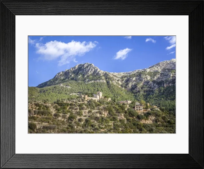 Framed Print : Mountain village Deia in the Serra de Tramuntana, Mallorca, Spain