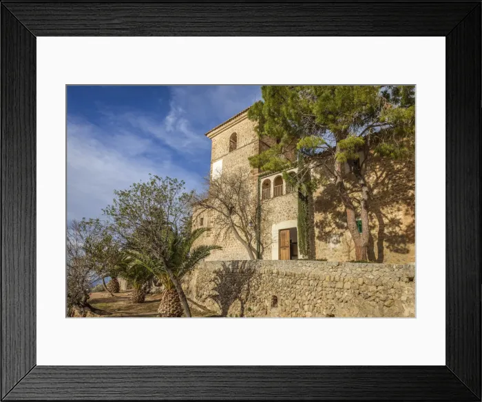 Framed Print : Church of Deia in the Serra de Tramuntana, Mallorca, Spain Framed Print : Church of Deia in the Serra de Tramuntana, Mallorca, Spain