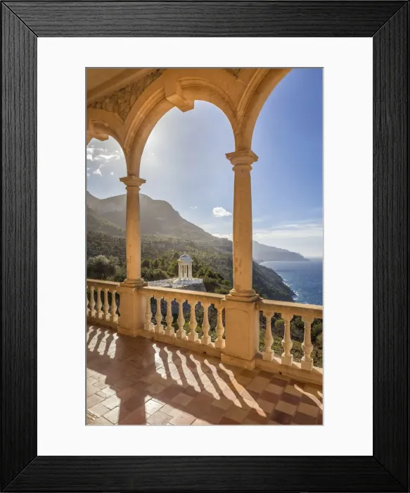 Framed Print : View from the mansion Son Marroig at Deia on the coast, Mallorca, Spain Framed Print : View from the mansion Son Marroig at Deia on the coast, Mallorca, Spain