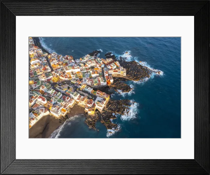 Framed Print : Puerto de la Cruz, Tenerife, Canary Islands, Spain. Aerial view of Punta Brava Framed Print : Puerto de la Cruz, Tenerife, Canary Islands, Spain. Aerial view of Punta Brava