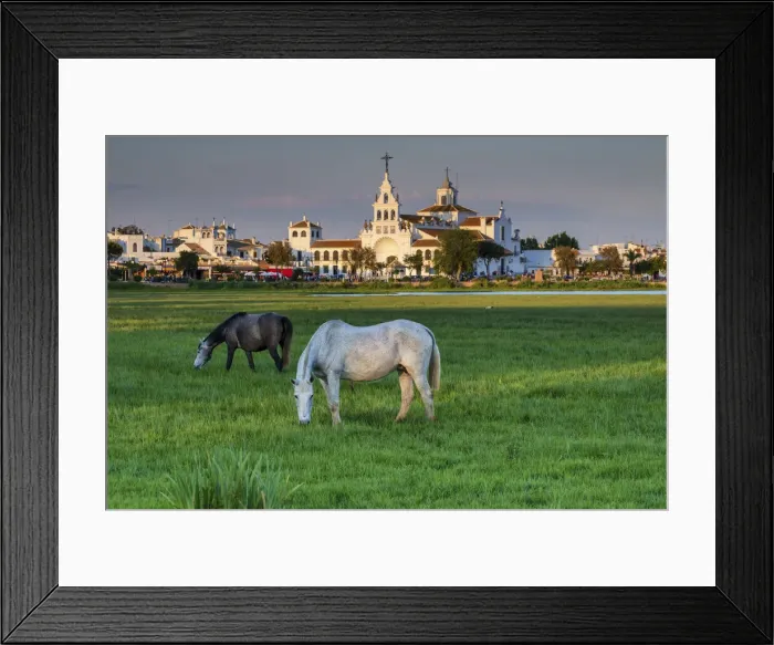 Framed Print : Spain, Andalusia, El Rocio village, Place of pilgrimage Framed Print : Spain, Andalusia, El Rocio village, Place of pilgrimage