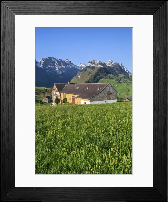 Framed Print : Switzerland, Canton Appenzell, Baoschel, Appenzell house Framed Print : Switzerland, Canton Appenzell, Baoschel, Appenzell house