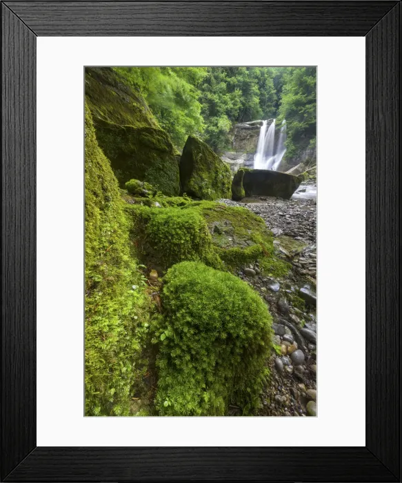 Framed Print : Switzerland, Canton Appenzell, Hochfall waterfall Framed Print : Switzerland, Canton Appenzell, Hochfall waterfall