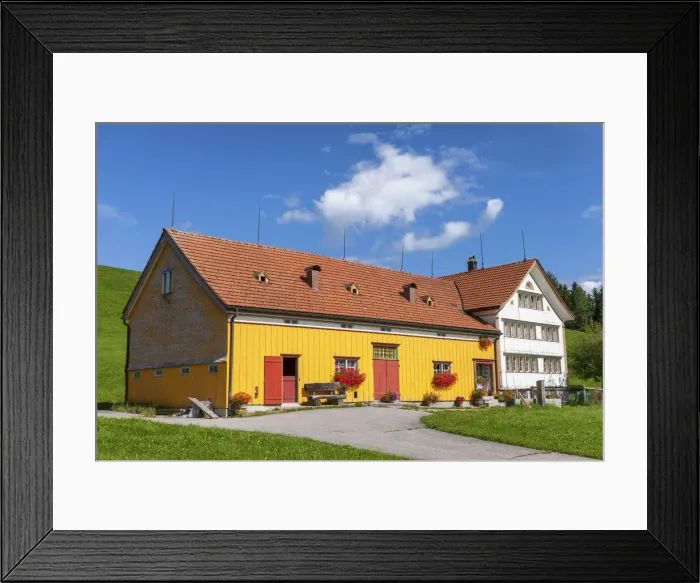 Framed Print : Switzerland, Canton Appenzell, MeistersrAoti, Appenzell house Framed Print : Switzerland, Canton Appenzell, MeistersrAoti, Appenzell house