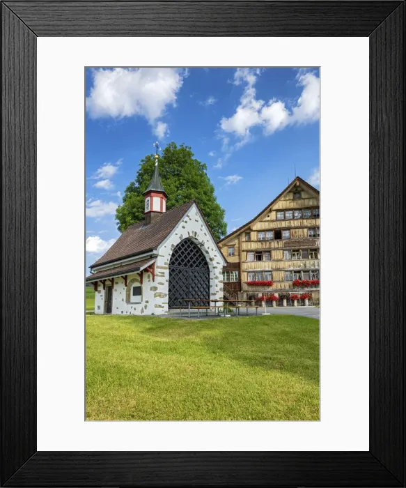 Framed Print : Switzerland, Canton Appenzell, Stoos chapel Framed Print : Switzerland, Canton Appenzell, Stoos chapel