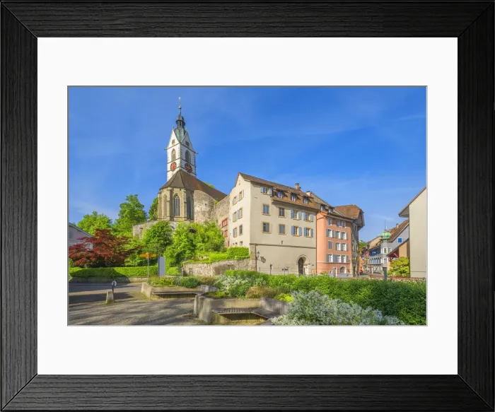 Framed Print : Church of Laufenburg, Canton Aargau, Switzerland Framed Print : Church of Laufenburg, Canton Aargau, Switzerland