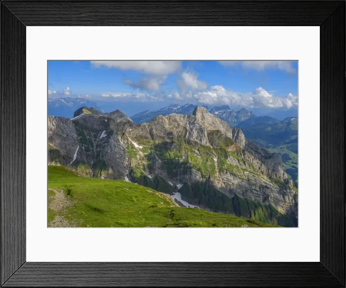 Framed Print : Liesen ridge with Schafberg summit, Canton Appenzell, Switzerland Framed Print : Liesen ridge with Schafberg summit, Canton Appenzell, Switzerland