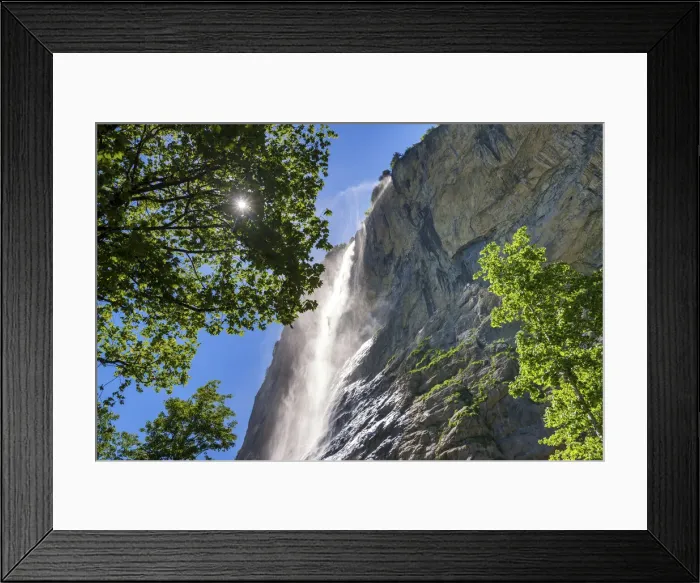 Framed Print : Switzerland, Berner Oberland, Staubbach waterfall Framed Print : Switzerland, Berner Oberland, Staubbach waterfall