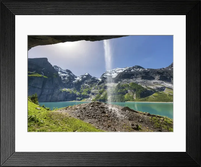 Framed Print : Switzerland, Berner Oberland, Lake Oeschinen Framed Print : Switzerland, Berner Oberland, Lake Oeschinen