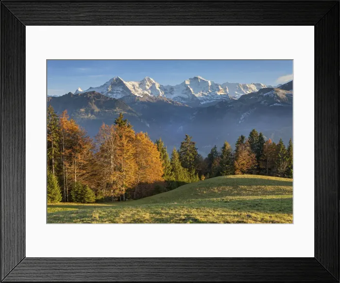 Framed Print : Switzerland, Berner Oberland, Beatenberg, Eiger, Monch, Jungfrau Framed Print : Switzerland, Berner Oberland, Beatenberg, Eiger, Monch, Jungfrau