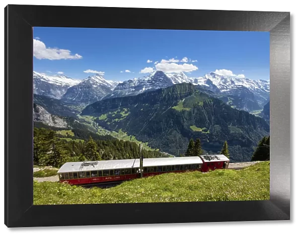 Switzerland, Berner Oberland, Schynige Platte train