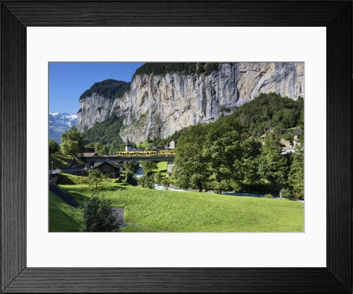 Framed Print : Switzerland, Berner Oberland, Lauterbrunnen village Framed Print : Switzerland, Berner Oberland, Lauterbrunnen village