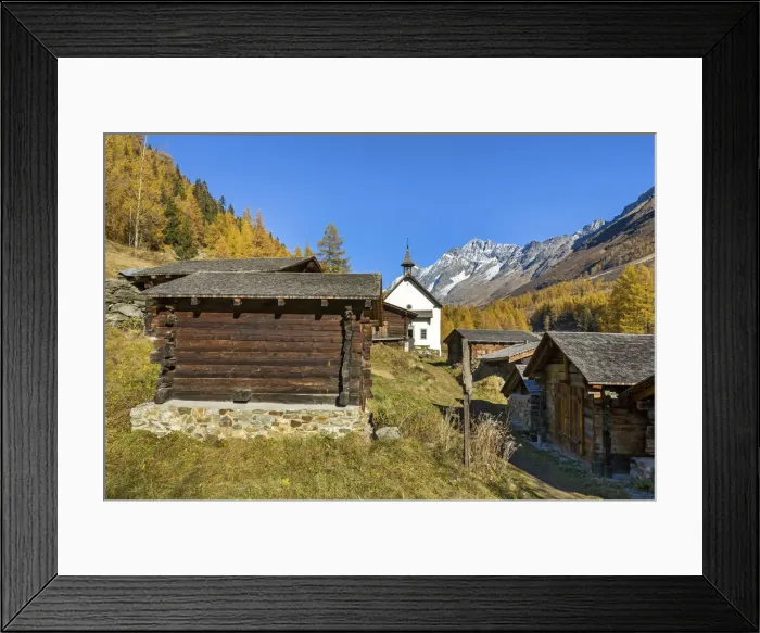 Framed Print : Switzerland, Canton of Valais, KAohmad alp, Laotschental valley Framed Print : Switzerland, Canton of Valais, KAohmad alp, Laotschental valley