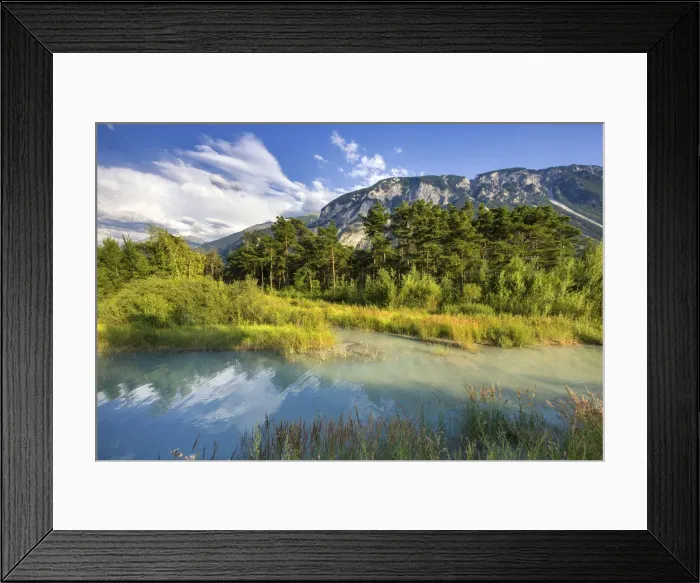 Framed Print : Switzerland, Canton of Valais, Rhone river, Pfynwald forest Framed Print : Switzerland, Canton of Valais, Rhone river, Pfynwald forest