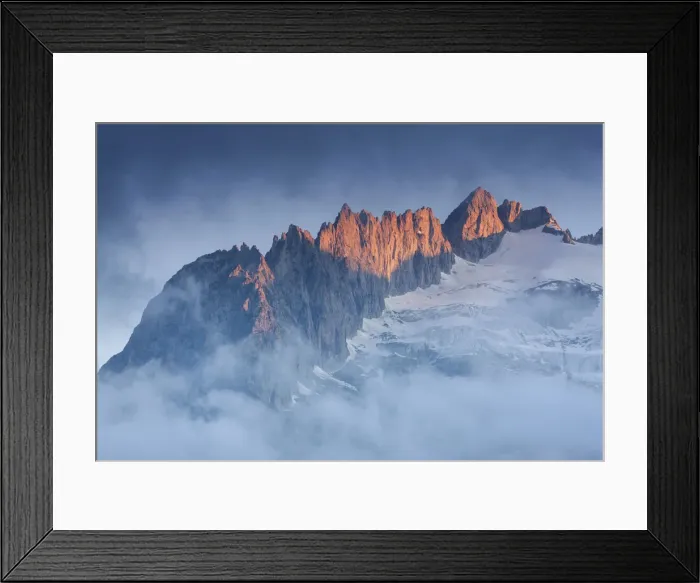 Framed Print : Switzerland, Canton of Valais, Fusshaorner mountains Framed Print : Switzerland, Canton of Valais, Fusshaorner mountains