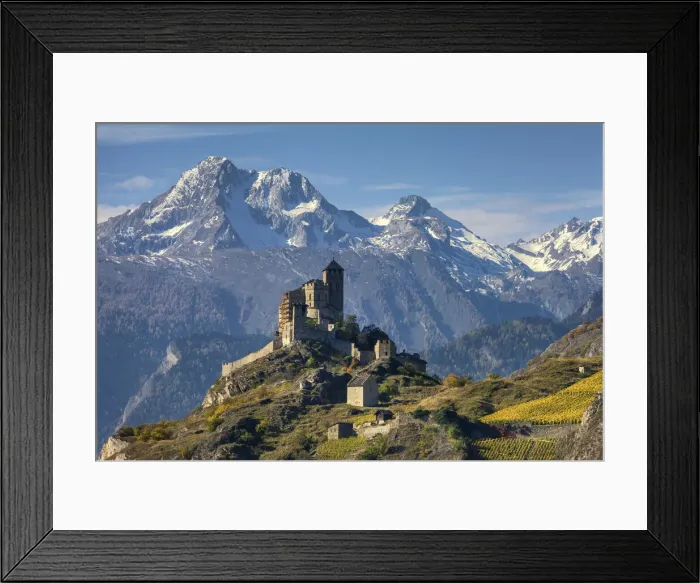 Framed Print : Switzerland, Canton of Valais, Sion town, Valeria church Framed Print : Switzerland, Canton of Valais, Sion town, Valeria church