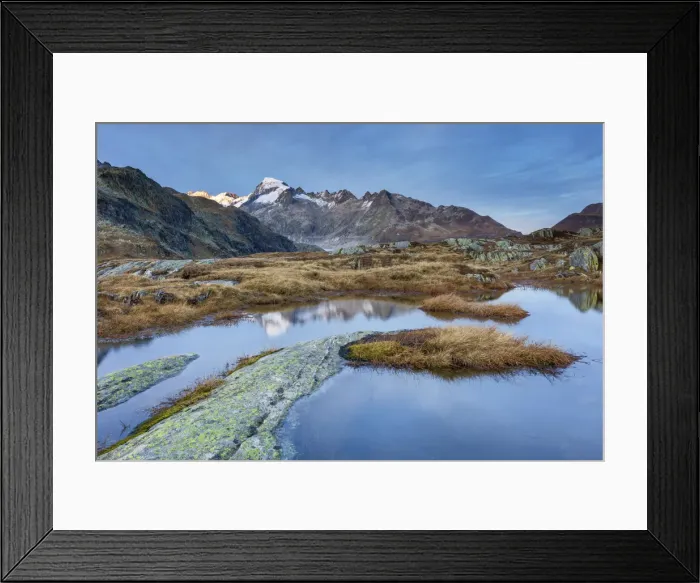 Framed Print : Switzerland, Canton of Valais, Grimsel pass summit