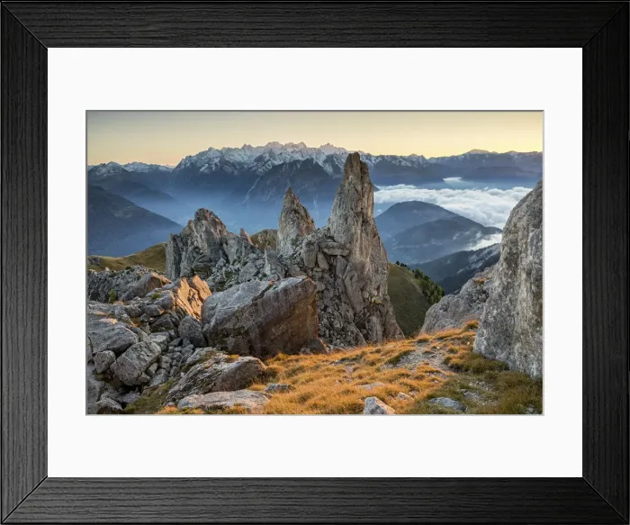 Framed Print : Switzerland, Canton of Valais, Val de Bagnes valley, Pierre Avoi mountain Framed Print : Switzerland, Canton of Valais, Val de Bagnes valley, Pierre Avoi mountain