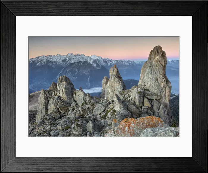 Framed Print : Switzerland, Canton of Valais, Val de Bagnes valley, Pierre Avoi mountain Framed Print : Switzerland, Canton of Valais, Val de Bagnes valley, Pierre Avoi mountain