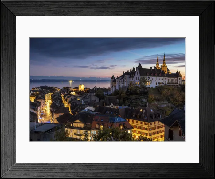 Framed Print : Switzerland, Canton of Neuchatel, Lake Neuchatel, Neuchatel city, Neuchatel castle Framed Print : Switzerland, Canton of Neuchatel, Lake Neuchatel, Neuchatel city, Neuchatel castle