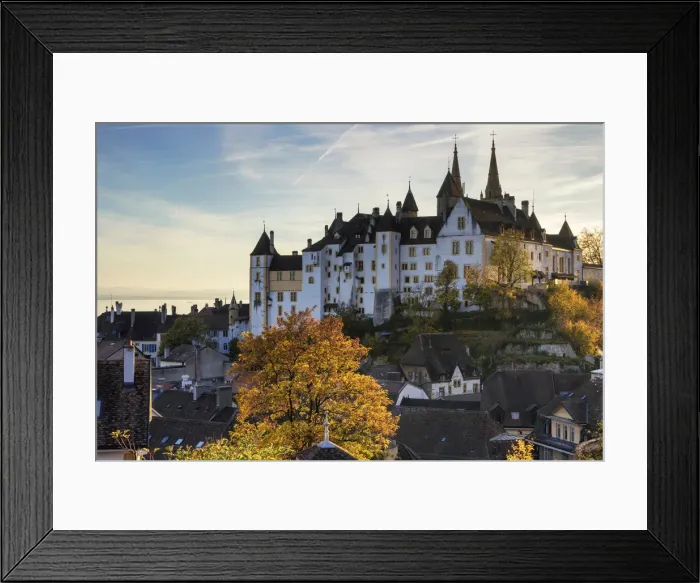 Framed Print : Switzerland, Canton of Neuchatel, Lake Neuchatel, Neuchatel city, Neuchatel castle Framed Print : Switzerland, Canton of Neuchatel, Lake Neuchatel, Neuchatel city, Neuchatel castle
