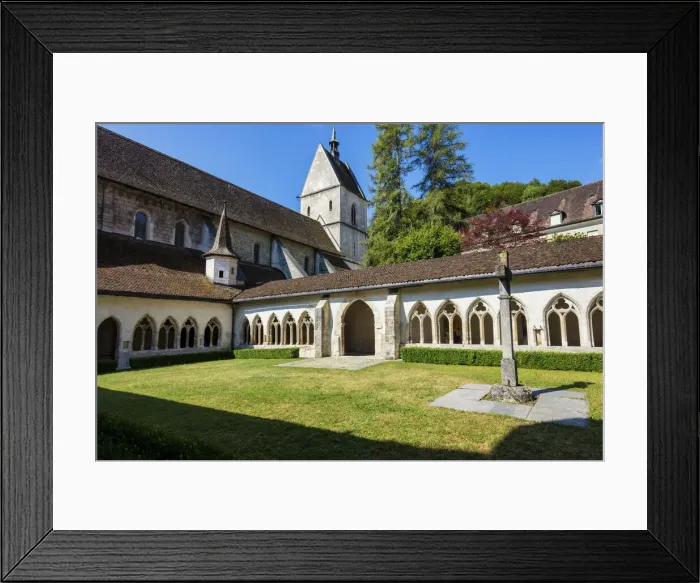 Framed Print : Switzerland, Canton of Jura, Saint-Ursanne little town, monastery Framed Print : Switzerland, Canton of Jura, Saint-Ursanne little town, monastery