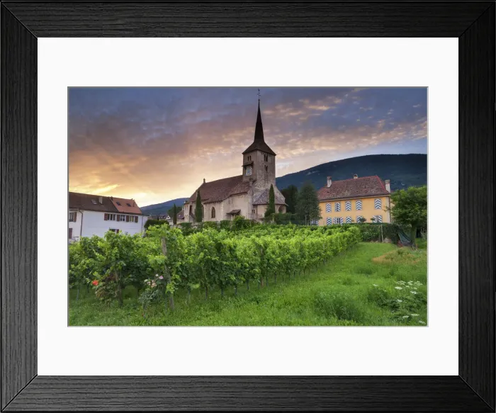 Framed Print : Switzerland, Canton of Vaud, Concise village Framed Print : Switzerland, Canton of Vaud, Concise village