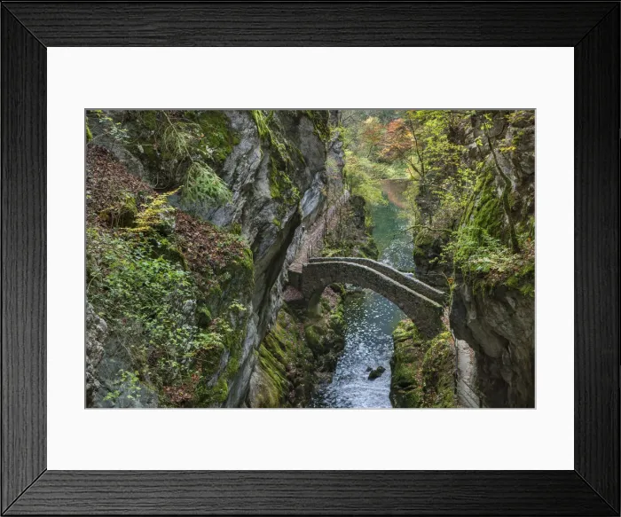 Framed Print : Switzerland, Canton of Neuchatel, Gorges de L Areuse canyon Framed Print : Switzerland, Canton of Neuchatel, Gorges de L Areuse canyon