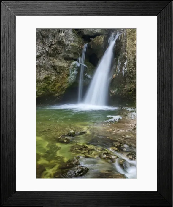 Framed Print : Switzerland, Canton of Vaud, Tine de Conflens waterfall Framed Print : Switzerland, Canton of Vaud, Tine de Conflens waterfall