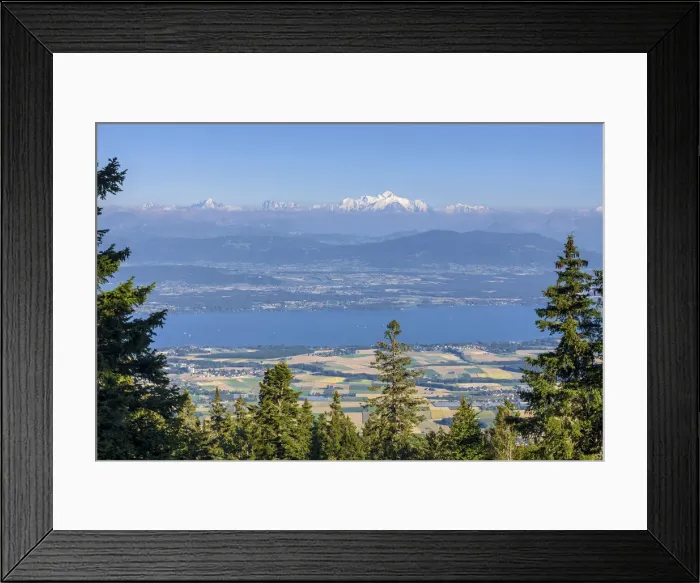 Framed Print : Switzerland, Canton of Vaud, View from La Dole mountain, Lake Geneva Framed Print : Switzerland, Canton of Vaud, View from La Dole mountain, Lake Geneva