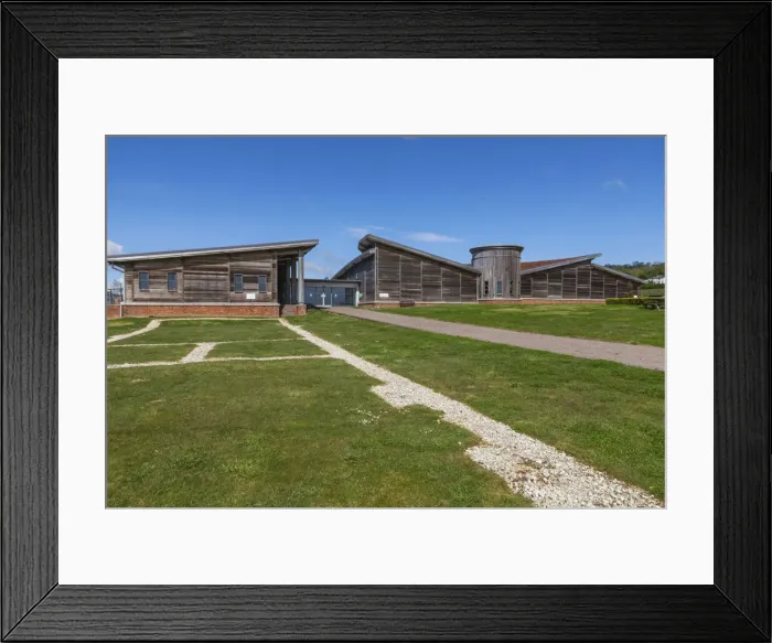 Framed Print : England, Isle of Wight, Exterior View of Brading Roman Villa Complex