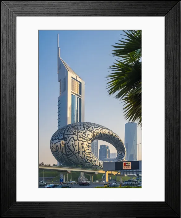 Framed Print : Museum Of The Future, Emirates Towers & Sheikh Zayad Road, Dubai, United Arab Emirates Framed Print : Museum Of The Future, Emirates Towers & Sheikh Zayad Road, Dubai, United Arab Emirates