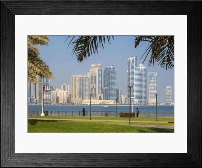 Framed Print : Al Majaz 3 district, Sharjah, United Arab Emirates