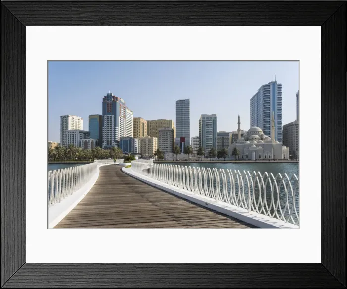 Framed Print : View from Al Noor Island, Sharjah, United Arab Emirates Framed Print : View from Al Noor Island, Sharjah, United Arab Emirates