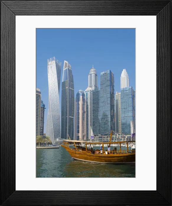 Framed Print : Dubai Marina, Dubai, United Arab Emirates